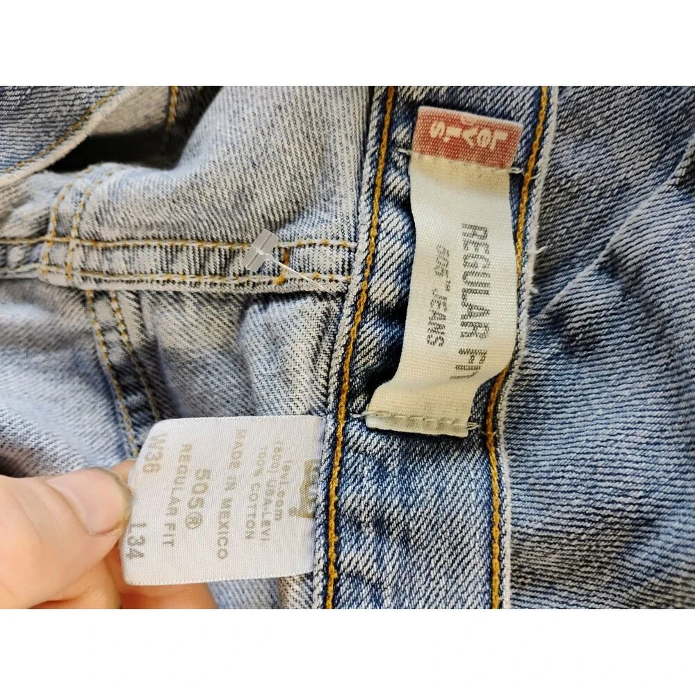 Vintage Levi's 505 Regular Fit Jeans Mens 36x34 Light Wash Straight Leg USA